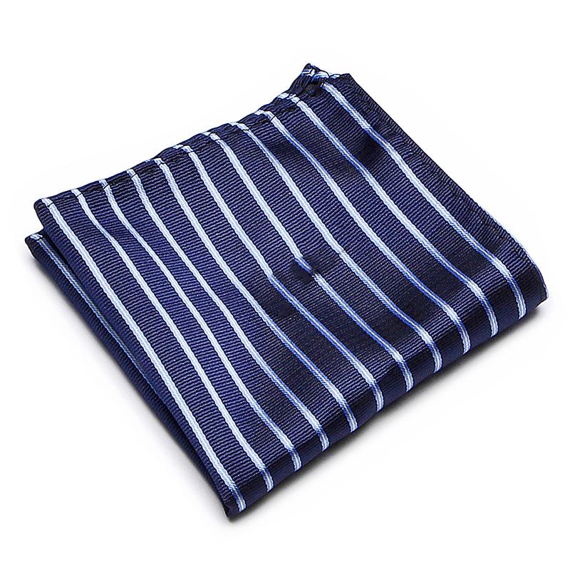 Men's Striped Jacquard Pocket Square for Weddings and Business Suits
