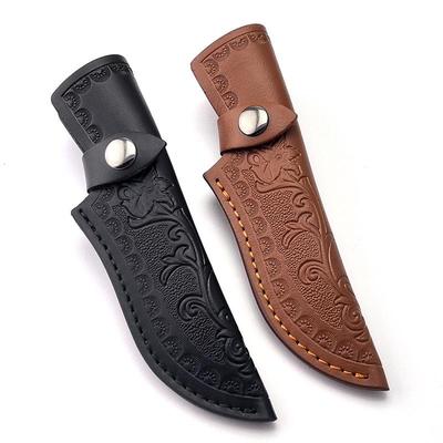Leather Knife Sheath, Cowhide Case for Outdoor Straight Knife