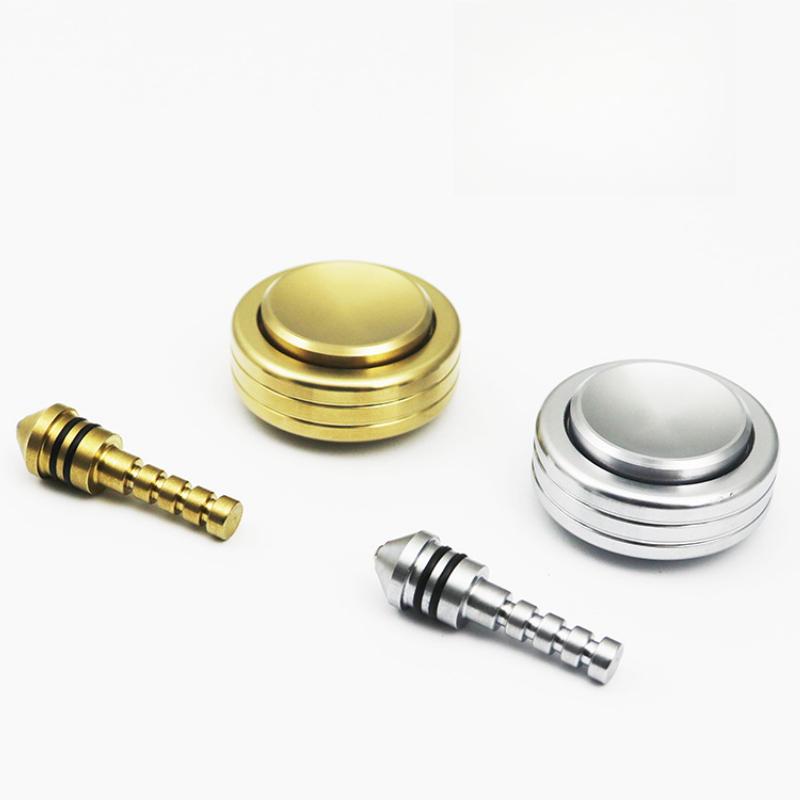 Fidget Spinner Top Rotativ de Mână 2 în 1 Oțel Inoxidabil Alinare Stres Jucărie Antistres Rotativă Adulți