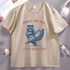 First of All Im A Delight T Shirt Funny Raccoon Tshirt Animal Humor Graphic T Shirts Cotton Short Sleeve Round Neck Tees