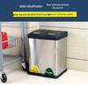 Eco-Friendly Stainless Steel Flip-Top Foot-Pedal Trash Bin for Living Rooms and Outdoors
