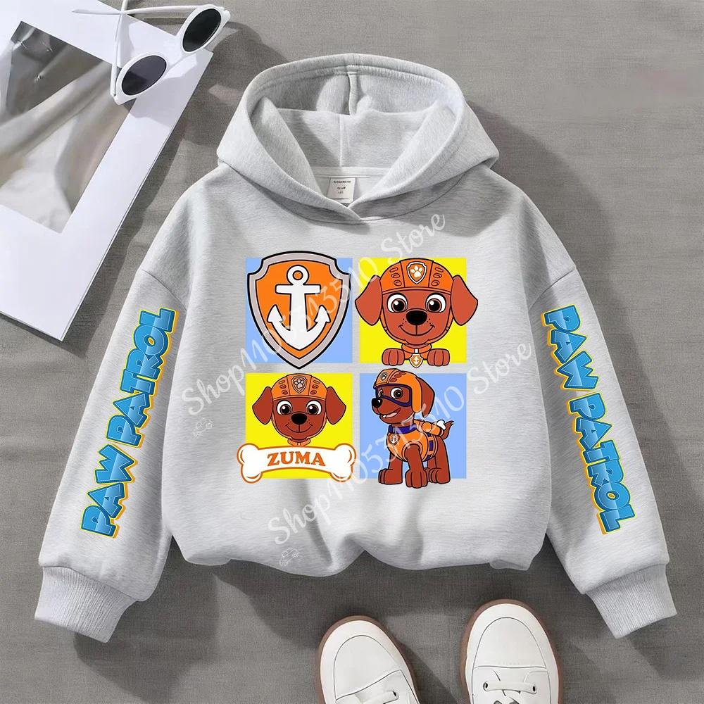 Paw Patrols Sweatshirt Chase Skye Anime Cartoon Print Cotton Fashion Casual Sports Thin Tops Spring Autumn Kids Clothes Gifts