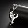 Collana Ciondolo Fascino Fenice: Gioielli in Acciaio Inossidabile Agata Cristallo Fenice per Donne