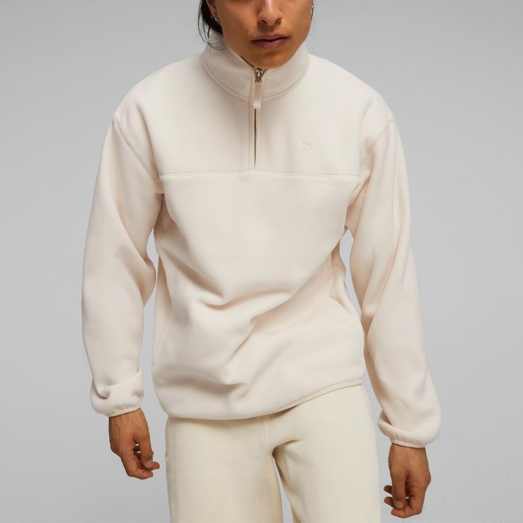 Puma Mmq Series Mmq Polar Fleece Sweatshirt Unisex Sweatshirt Solid-Color High-Mountain-Snow 620820-87