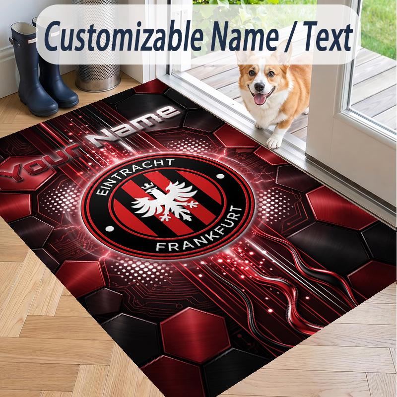 Custom Text Printed Rug Eintracht Frankfurt Non Slip Floor Carpet For Home Room Decor