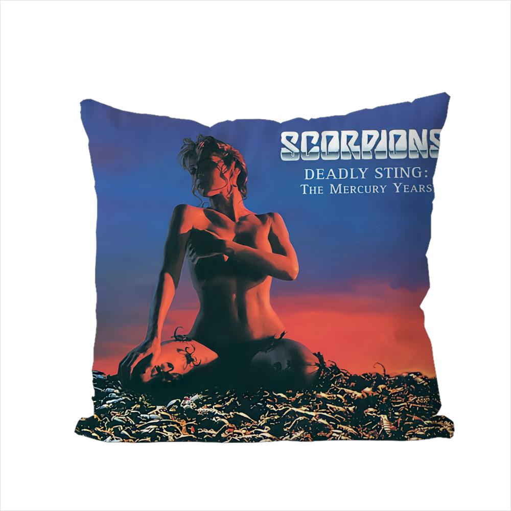 

Band SScorpions Pillow Case For Car Sofa Decorative Home Doublesided Print Plush Square Throw Pillow Cushion Cover 30x30cm