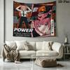 Chainsaw Man Wall Tapestry Aesthetic Wall Hanging Printed Fabric Blanket Decorative Tapestries For Bedroom Living Room Home Decor