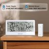 Baldr 8.5" Large Screen Weather Station RCC Atomic Alarm Clock Thermometer Hygrometer Moon Phases 100M Wireless Outside Forecast
