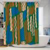 Colorful Shower Curtain with Striped Patterns Bathroom Decor In Green Blue Pink Orange Yellow Black White