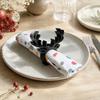 Festive Party Supplies 3D Printed Reindeer Napkin Ring, Decorative Holder, Elk Chocolate Holder Novelty Tableware Holders for Christmas Table