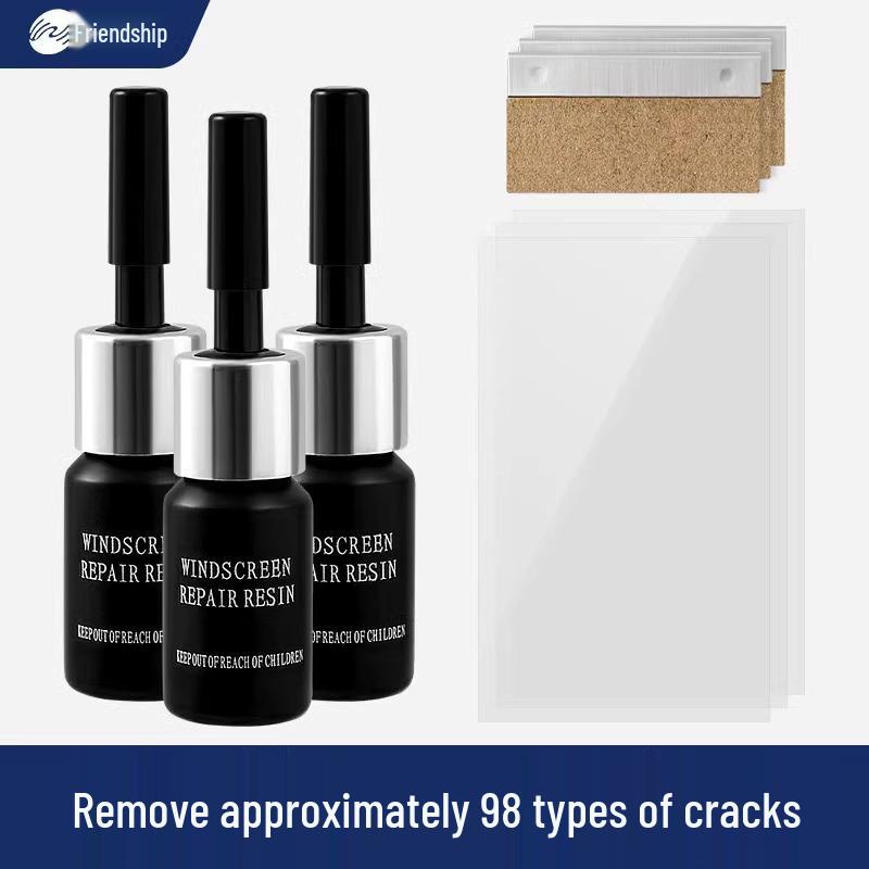 Glass Liquid Repair Glue for Windshield, Window, Mirror & Fish Tank Cracks