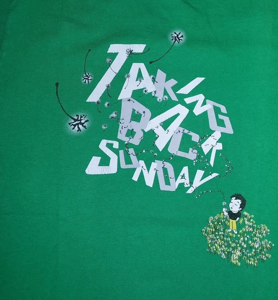 VTG 2000s TAKING BACK SUNDAY T SHIRT GREEN FLOWERS Unisex T-Shirt XXXXL
