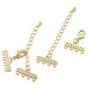 1 set Fermaglio Aragosta Placcato Oro Intarsiato Zircone Connettore Catena di Estensione Per Creazione Gioielli Braccialetti Fai da Te Connettori per Collane