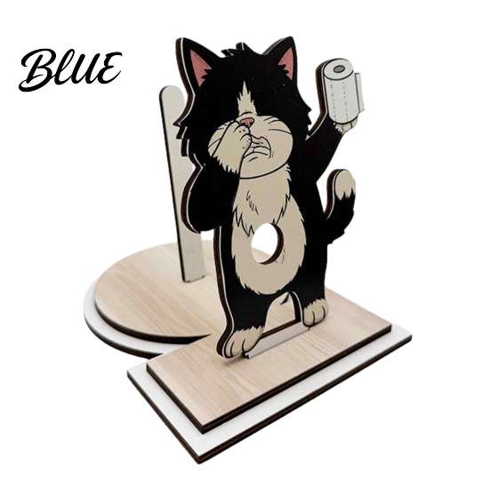 Funny Animal Toilet Roll Stand Paper Holder  Creative Shape Dispenser  Vertical Stable Tissue Rustic Log Style Storage Rack  Solid Wood for