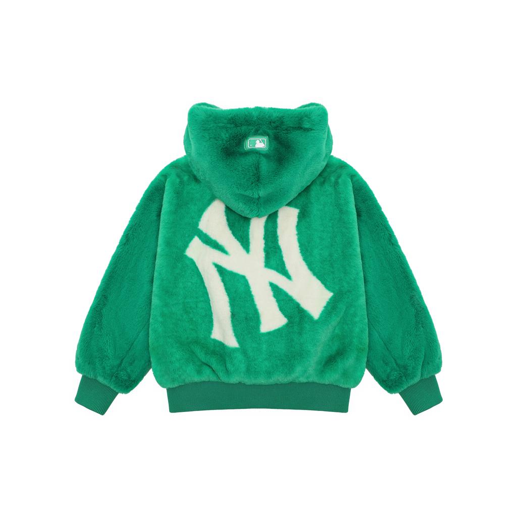 New MLB New York Yankees Logo Print Windproof Sherpa Jacket 3AFDB0426-50GNS