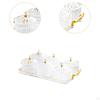 Divided Dried Fruit Plate Dish Modern Decorative Serving Tray with Lid for Kitchen Wedding