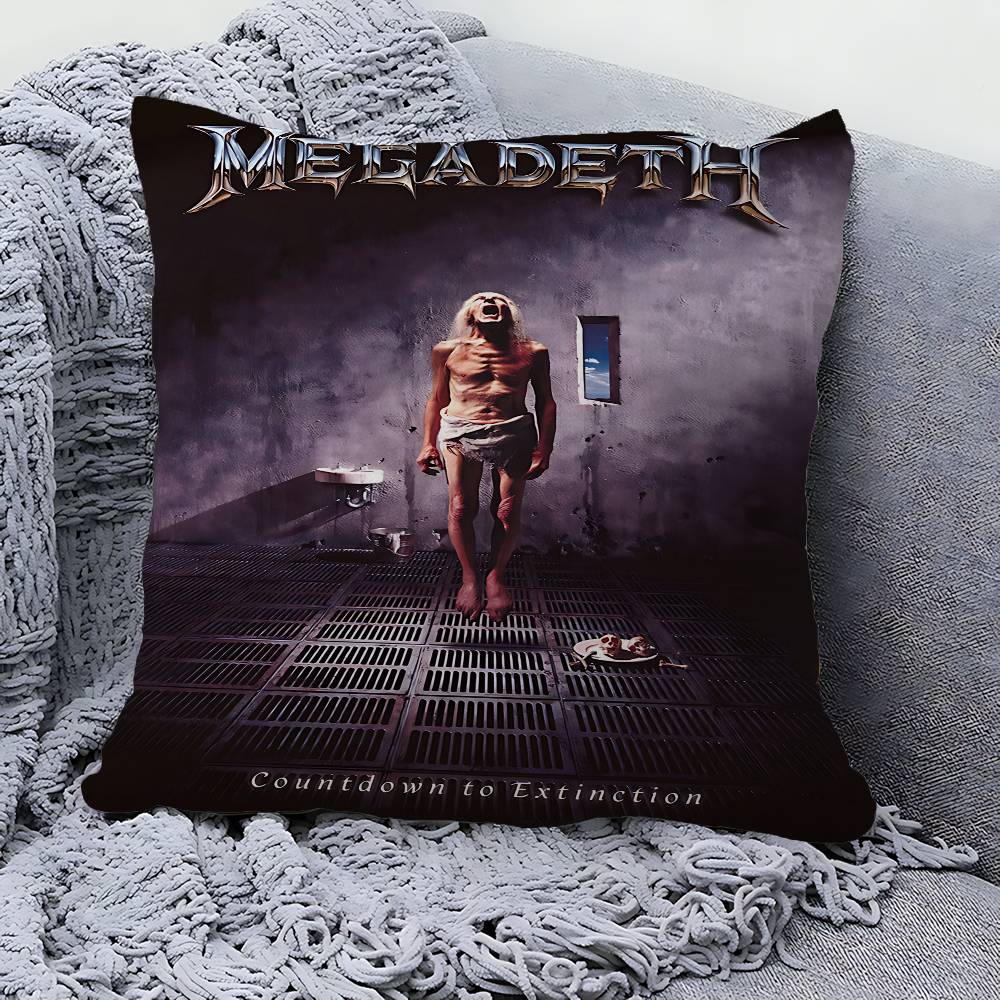 Band M-Megadeth Kissen Geschenk Home Office Dekoration Kissen Schlafzimmer Sofa Auto Kissenbezug Kissenbezug
