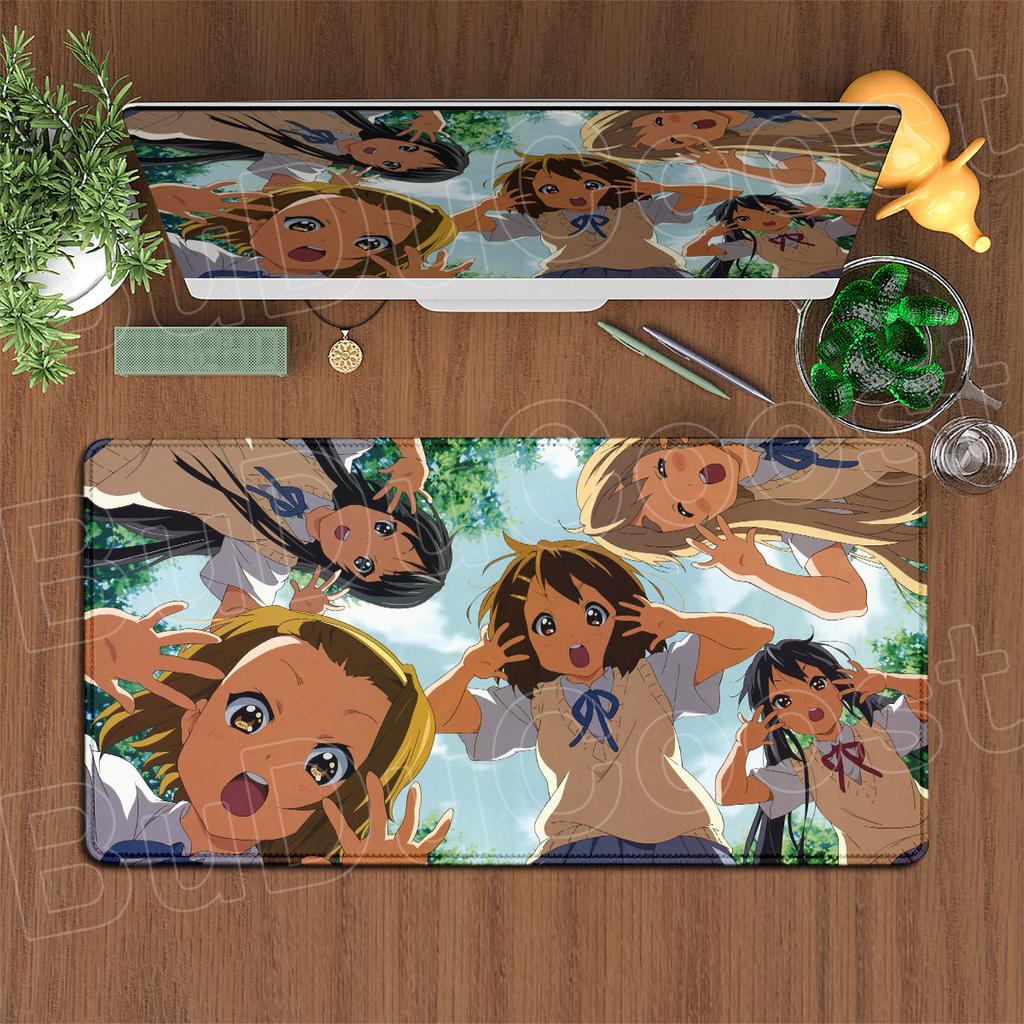 Game Cabinet Extended Desktop Mat Pc Accessories Kawaii Anime Girls Yui Hirasawa Mouse Pad Large KOn Office Laptop Keyboard Rug