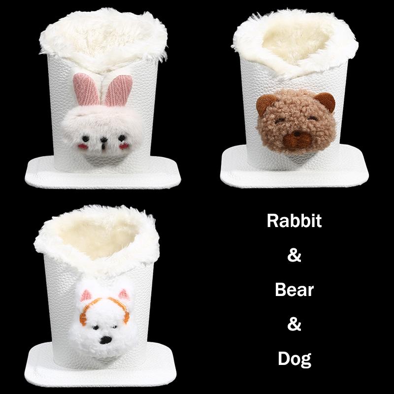 Multifunktionaler Stifthalter und Make-up-Pinsel-Aufbewahrungsständer mit weichem Plüschfutter, Brillenständer, niedliches Kawaii-Brillenetui