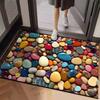3D Naked Eye Textured Pebble Diatom Mud Floor Mat Bathroom Water Absorbent Anti-slip Quick-drying Foot Mat