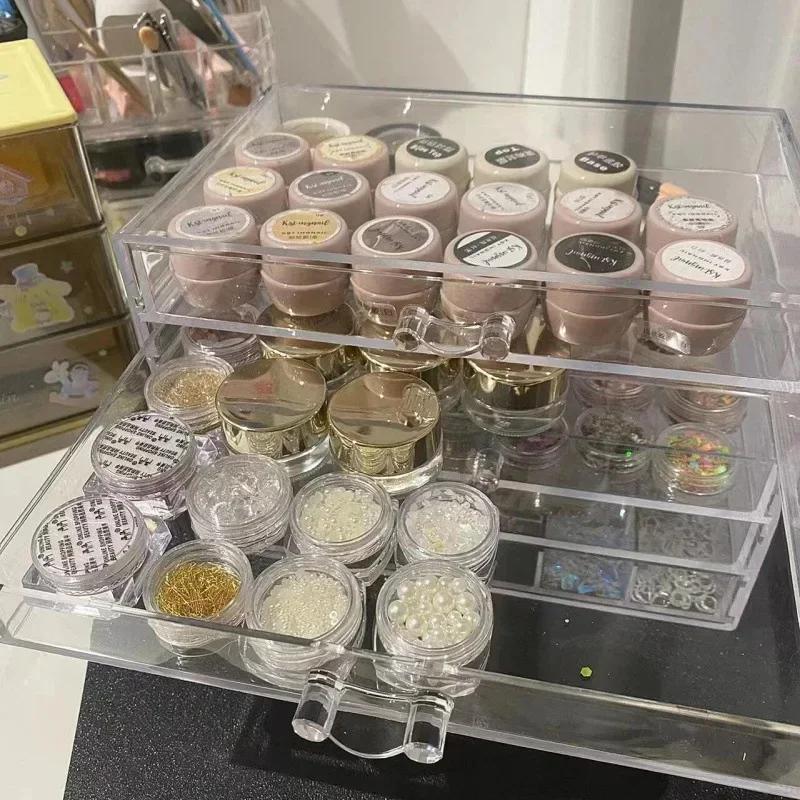 3-120grid Crystal Bead Storage Drawer Jewelry Organizer DIY Craft Material Box For Home Office Crafts And Hobbies