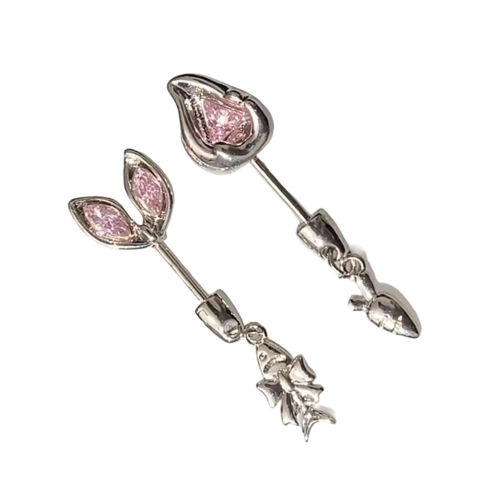 Fashionable Animal Theme Pierced Ear Jewelry Crystals Decoration Trendy Accessory Portable and Comfortable 1