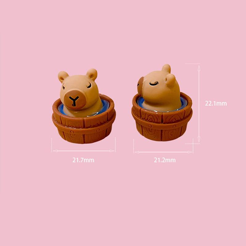 Mini Capybara Resin Miniature Figurine Resin Diy Accessories Desktop Small Ornaments Homemade Car Decoration Figurines