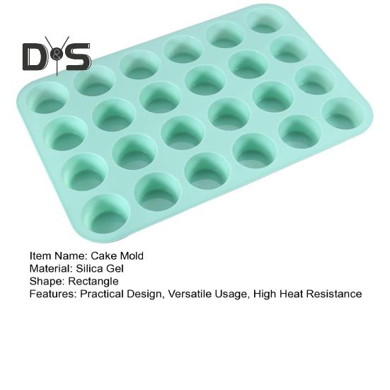 Silicone Muffin Pan 24 Cups Nonstick Cake Mold for Baking Mini Egg Bites High Heat Resistance Easy Release Versatile Mini Cupcake Pans
