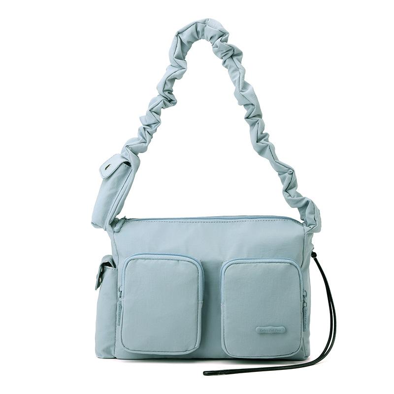 Neuer Design-Sinn einfache Damen-Tasche plissiert lässig vielseitig Nische Schulter Achseltasche
