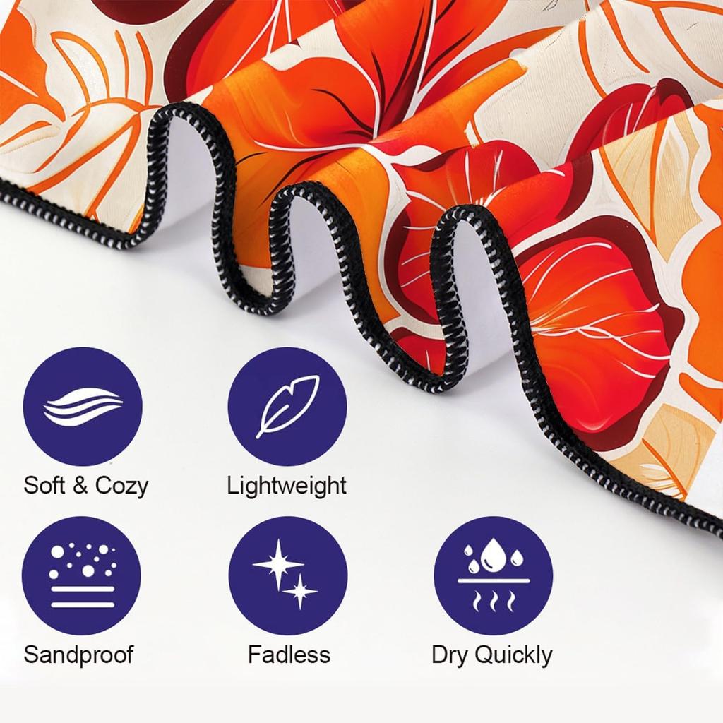 1PC Beach Towel Hawaii style for Family stuffs friend Gifts Quick-Dry Sand free For Bath Yoga Tourism Beach Camping Swimming GYM
