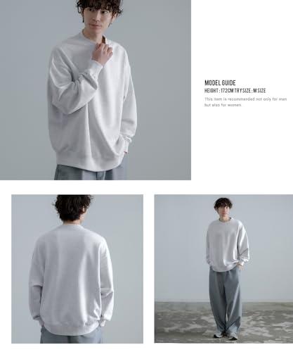 [IMPROVES] SIDE23-088 Plain Fleece Sweatshirt