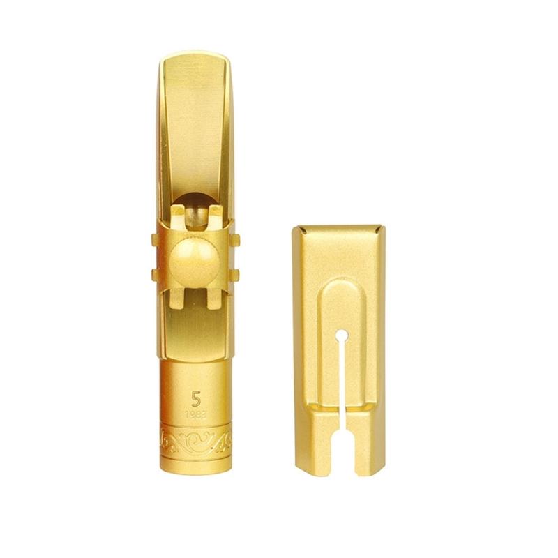 Brass Sax Mouthpieces 5C/6C/7C/8C/9C for Saxophone Professional & Beginner Metal Tenors Saxophone Mouthpiece with Caps