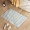 Stripe Cream Floor Mat - Non-Slip, Dirt-Resistant Doorway Mat, Mud Scraper, Washable Loop Pile for Entrances