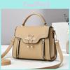 Fashionable Leather Pu Small Square Handbag Lightweight Daily Use Bag Crossbody