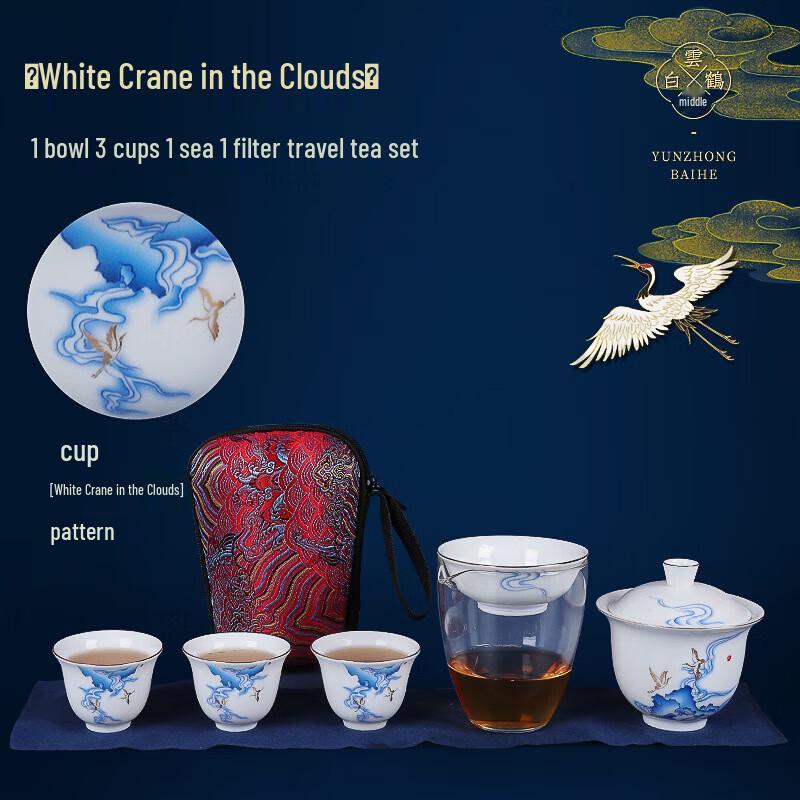 

Portable Ceramic Gaiwan Tea Set