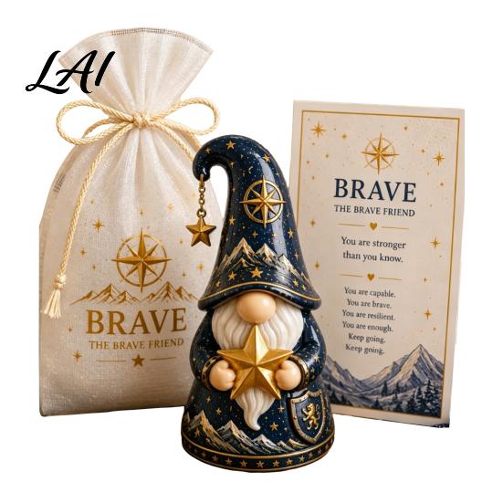 Gnom-Ornament Emotionale Stützfigur mit Karte und Aufmunterungsgeschenk für Sie Mullbeutel Positive Energie Frauen Dekoration