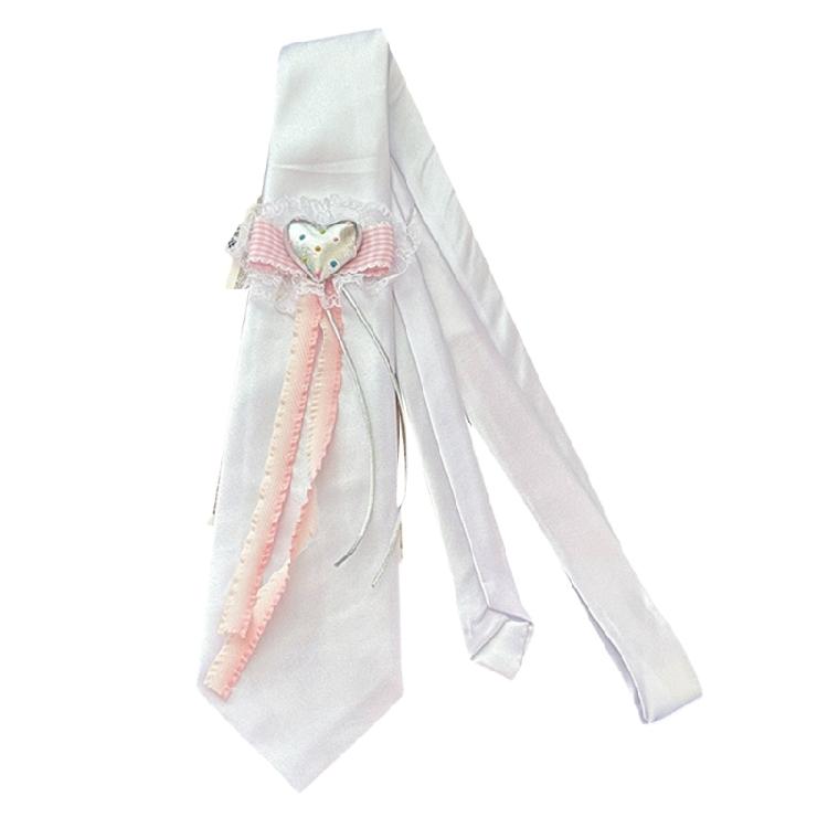 Однотонный готовый галстук для девочек старшей школы, для леди, для школьной формы, готовый галстук, элегантный вид для бизнеса и офиса