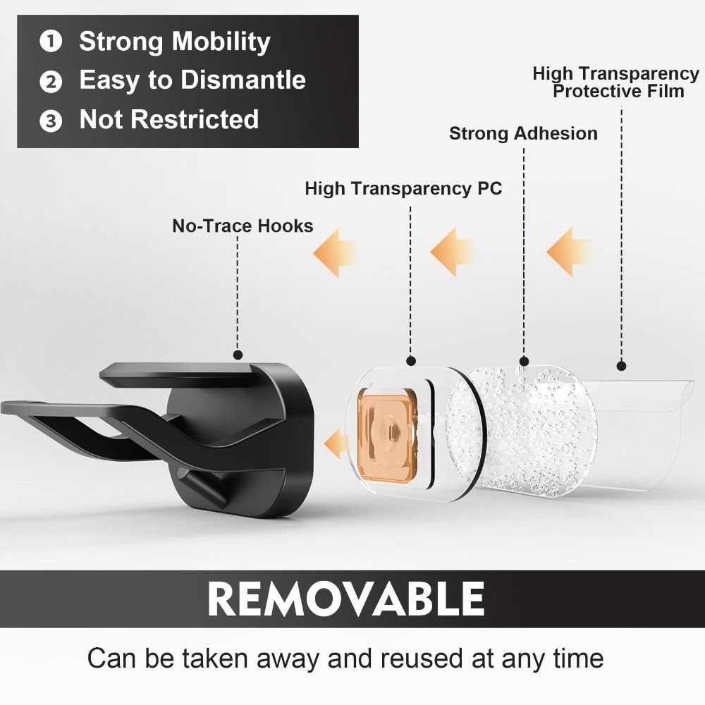 1/4Pcs Space Saving Adhesive Hat Hooks for Wall Plastic Wall Mounted Removable Hat Rack Baseball Caps Organizer No Drilling