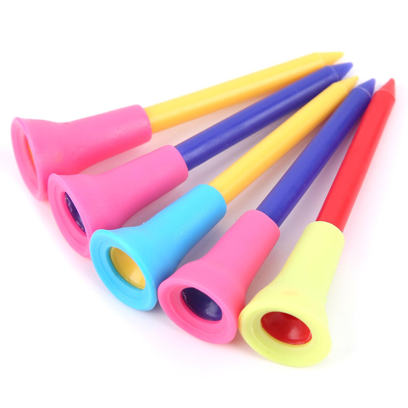 

5 шт./уп. Гольф-ти Пластиковый держатель для мяча Резиновая подушка Аксессуары для тренировок на открытом воздухе