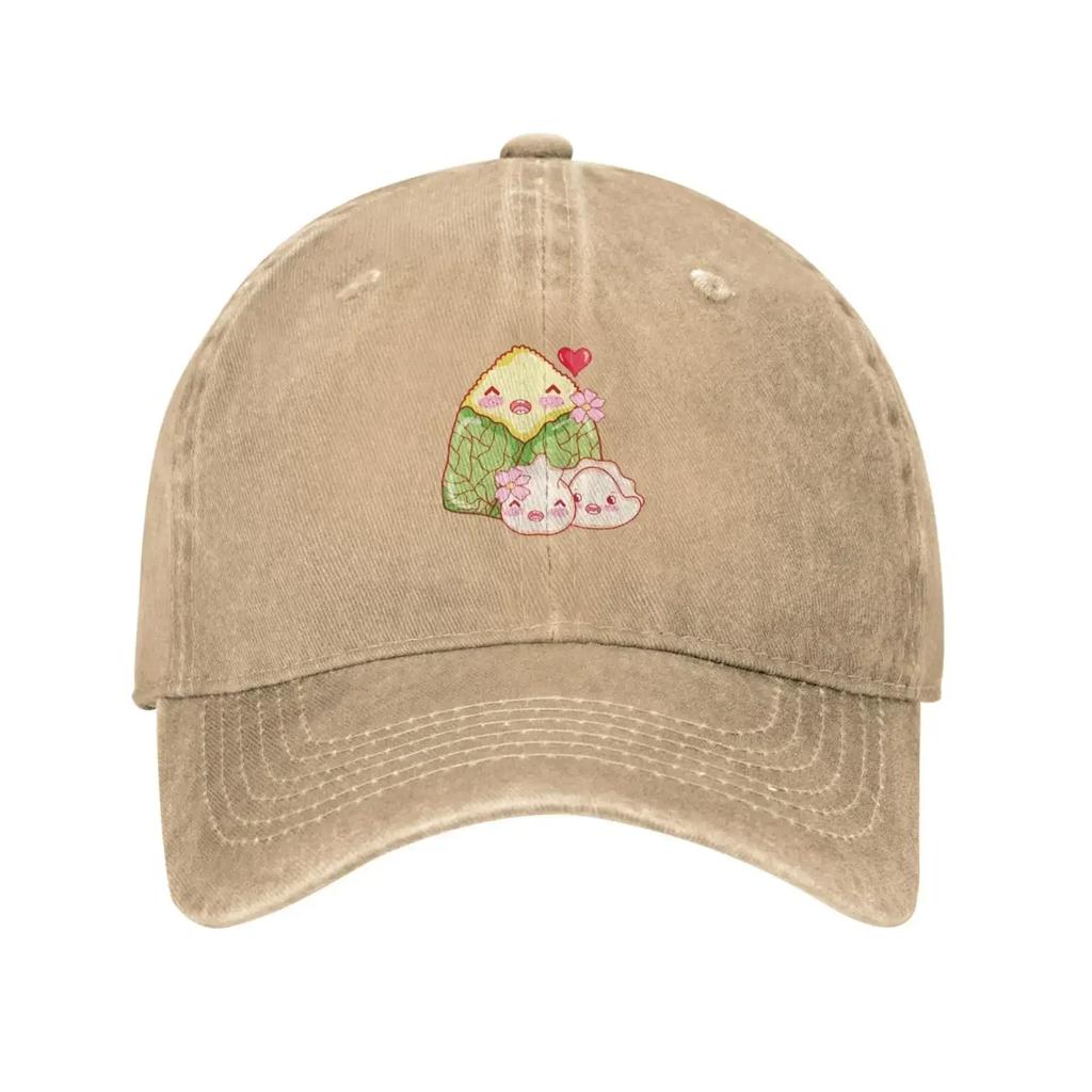 Rice Cake Dumplings and Cookies Baseball Cap for Unisex Women Hats Trucker Caps Dad Hat