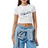 Guess Womens/Ladies Logo Cropped Slim T-Shirt