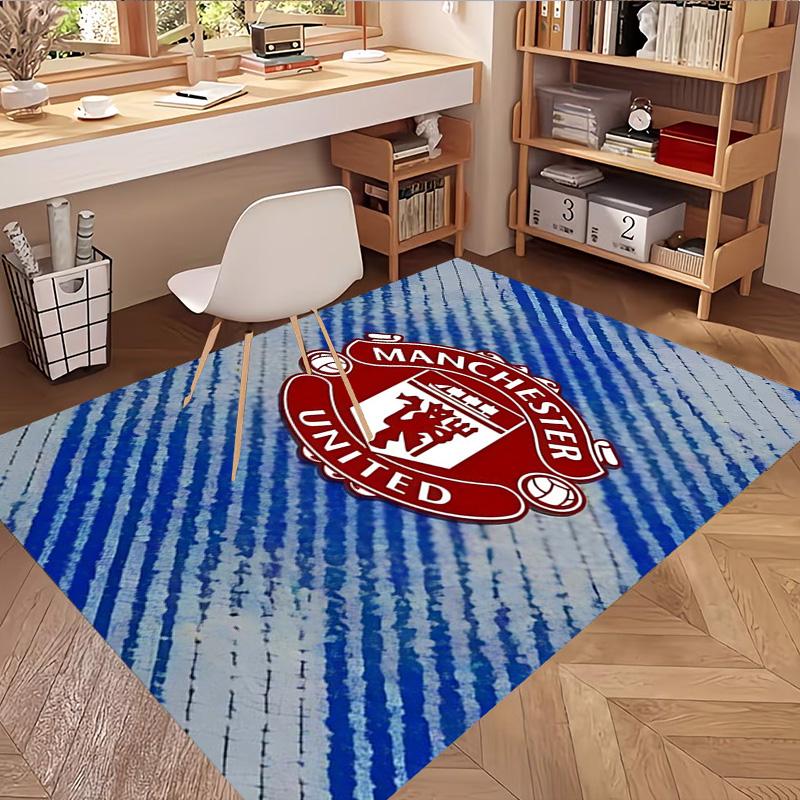 Manchester United F.C Print Rug, Washable Floor Carpet, For Entryway Dorm Laundry Room Office Study, Home Decor Birthday Christmas Gift