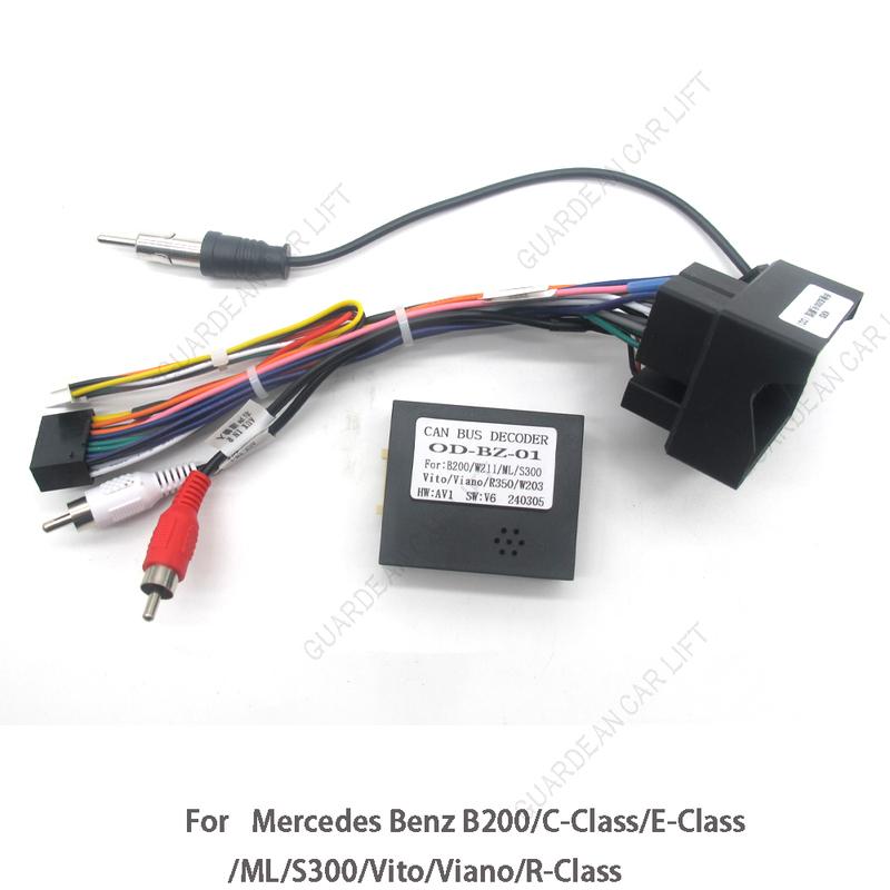 Car Android 16PIN Power Wiring Harness Cable With Canbus For Mercedes Benz B200/C-Class/E-Class/ML/S300/Vito/Viano/R-Class