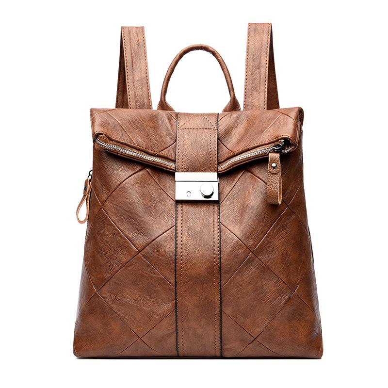 Women's Trendy Patchwork Backpack & Anti-theft Handbag - Stylish 2026 School Bag