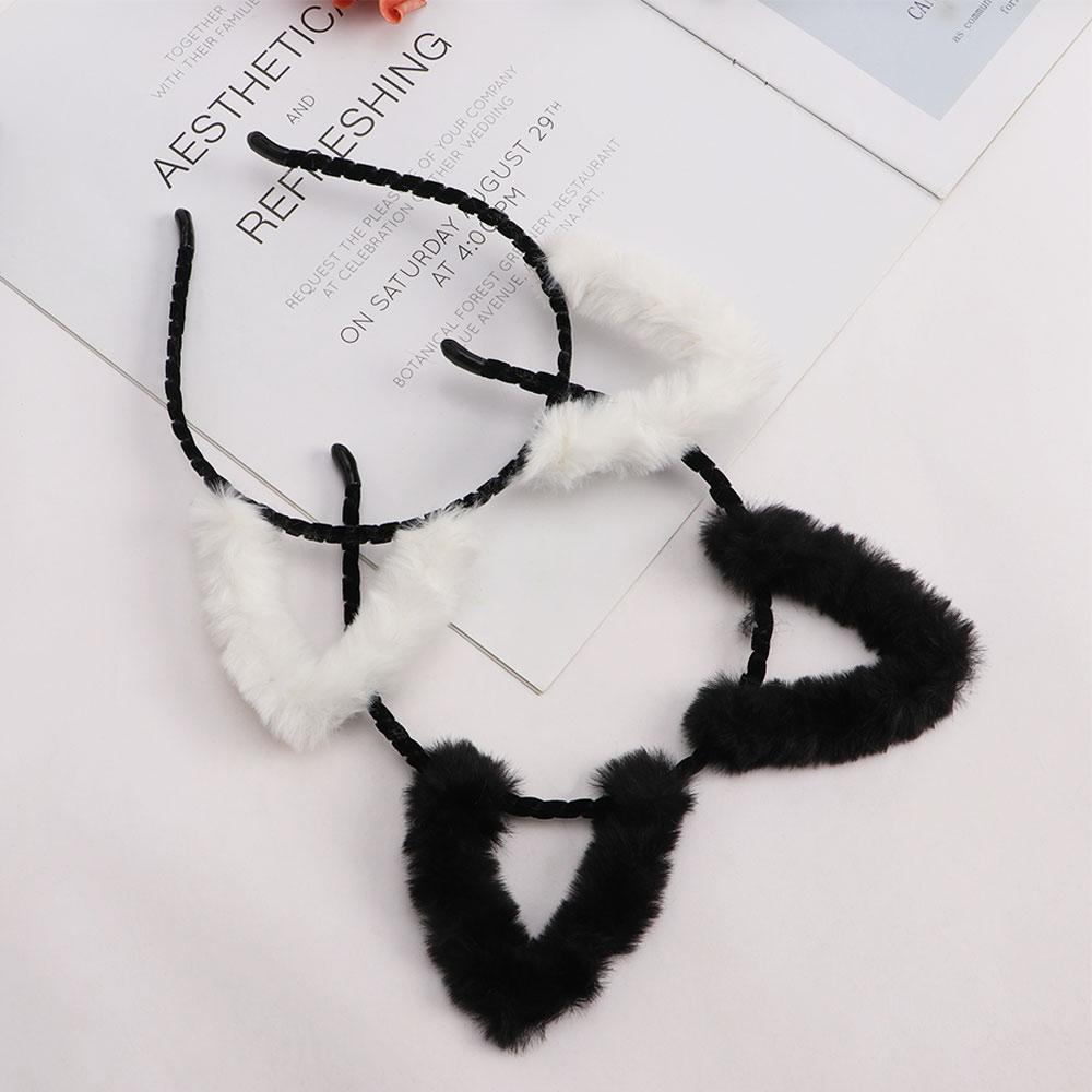 Birthday Party Cat Ears Headdress Women accessories Korea Style Headband Make up Plush Hair Band