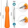 2 in 1 Screwdriver Set 3.8mm/4.5mm T6 T15 Repair Tool Kit Special Disassembly Opening Tool Security Screwdriver