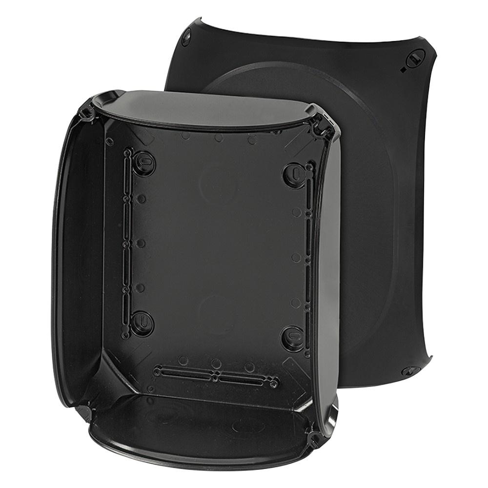 Puszka Ip66 Ip67 255X205X112Mm Bez Zacisków Czarna Poliwęglan Gładka