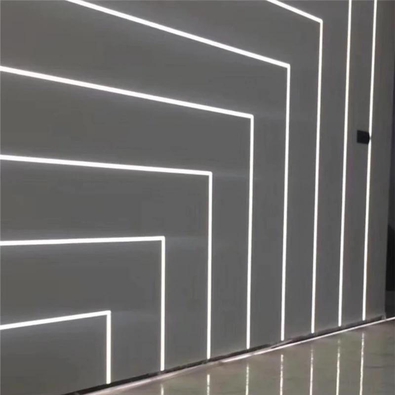 0.5m U/W Style LED Aluminum Profile Black Silver Channel Holder PC Cover Bar Lamp For Cabinet Closet Decor Linear Strip Light