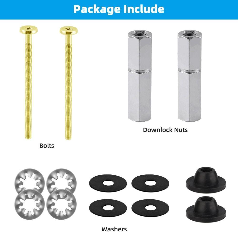 2Pcs Stainless Steel Toilet Seat Bolts Kit Rust Resistant Toilet Seat Screws Bathroom Toilet Repair