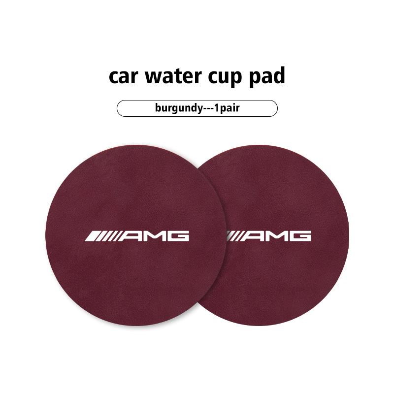 Car Sticker 2pcs Car Coaster Water Cup Bottle Holder Anti-slip Pad Mat For Mercedes Benz AMG W204 W205 W203 W211 W201 W210 W108